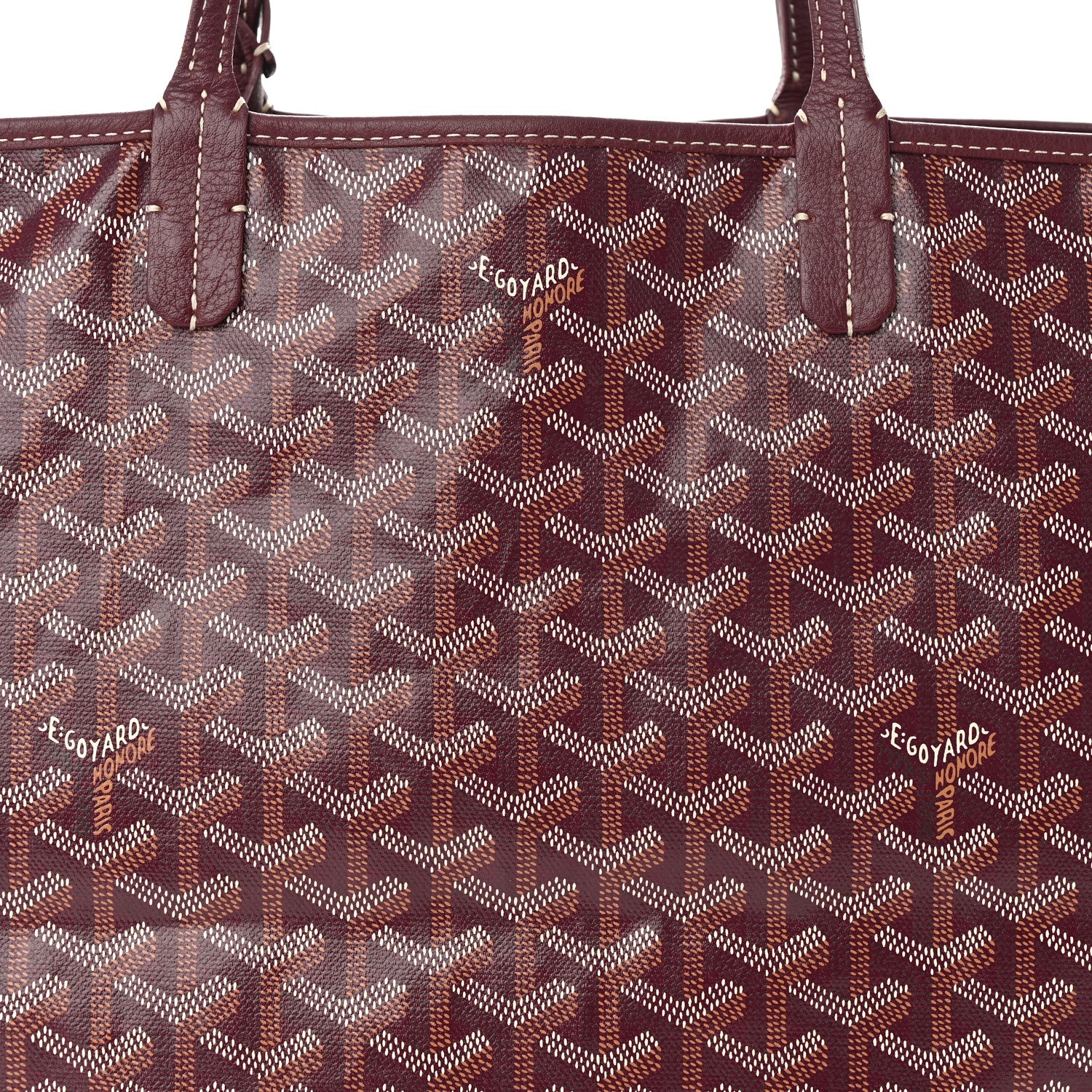 Goyard Goyardine Reversible Anjou PM Burgundy 9 of 14
