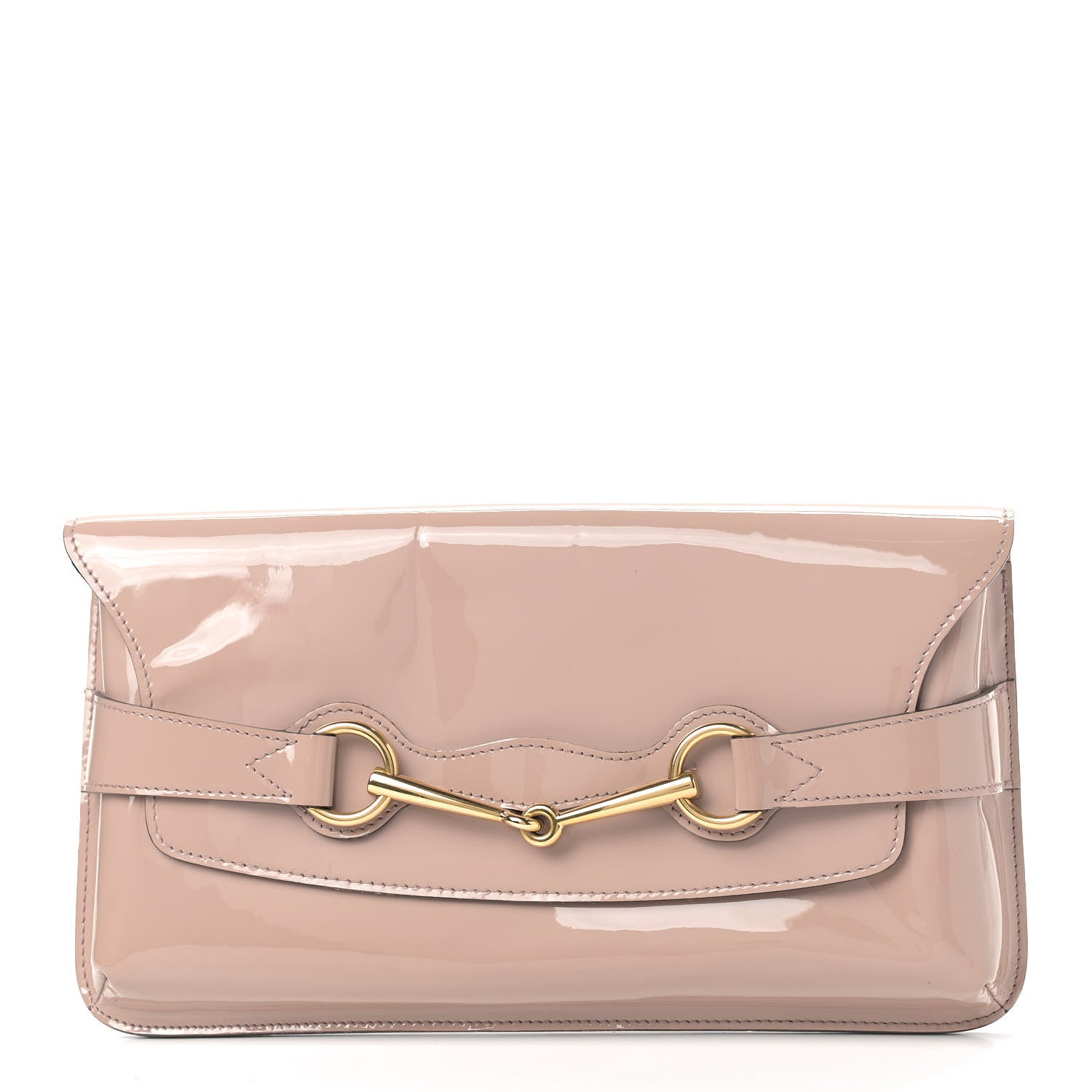 Gucci Patent Large Bright Bit Clutch Dark Cipria 1 of 13