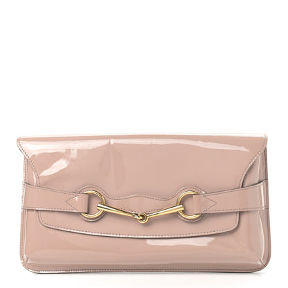 Gucci Patent Large Bright Bit Clutch Dark Cipria 1 of 13