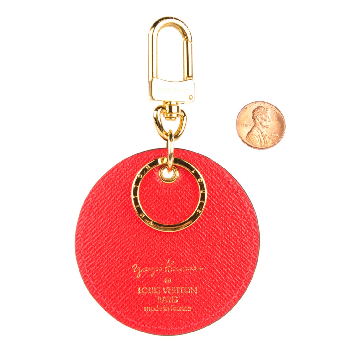 Louis Vuitton Monogram Kusama Pumpkin Dots Key Holder Red 2 of 6