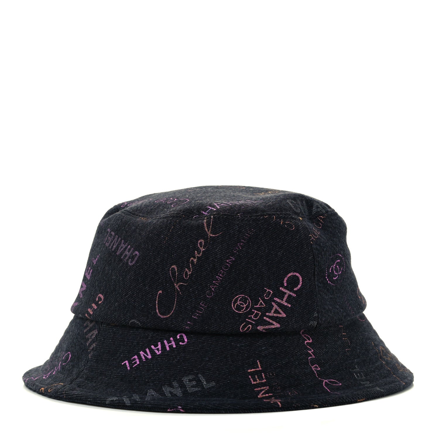 Chanel Denim Mood Cloche Bucket Hat M Black 1 of 10