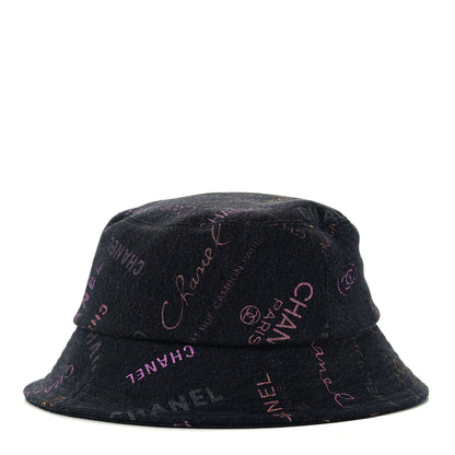 Chanel Denim Mood Cloche Bucket Hat M Black 1 of 10