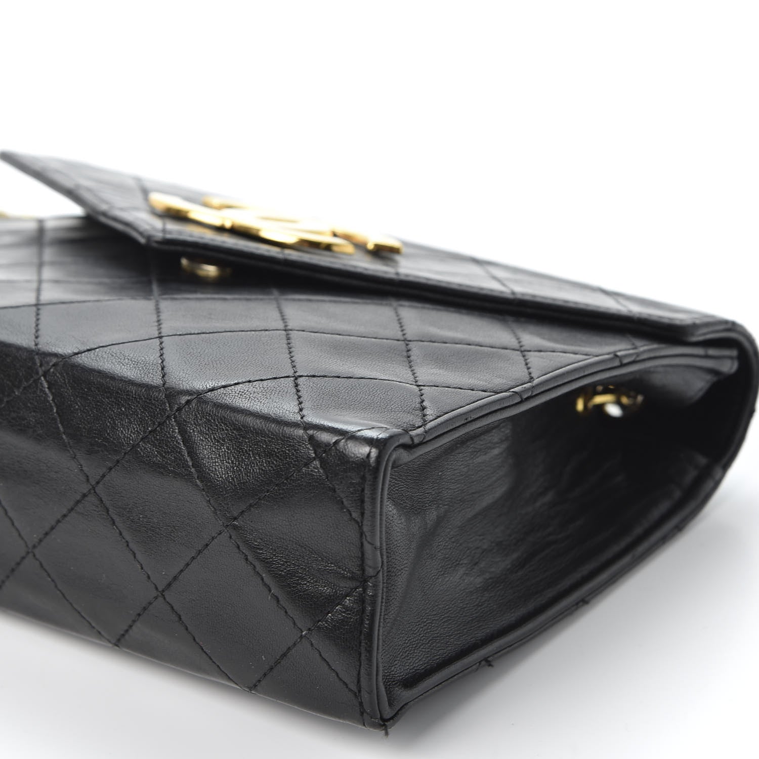 Chanel Lambskin Quilted Mini Square Flap Bag Black 6 of 10