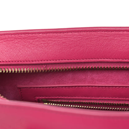 Saint Laurent Calfskin Small Monogram Cabas Fuchsia 13 of 14