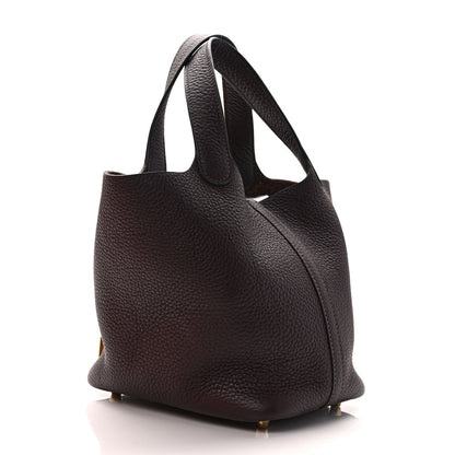 Hermes Taurillon Clemence Picotin Lock 18 PM Rouge Sellier 3 of 9