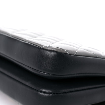 Chanel Lambskin Quilted Small CC Chic Flap Grey Dark Navy 12 of 15