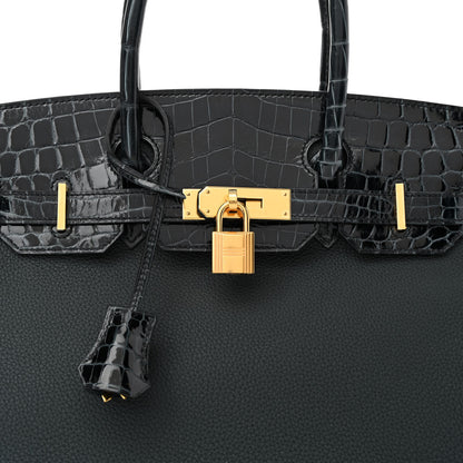 Hermes Togo Shiny Niloticus Crocodile Birkin Touch 30 Vert Rousseau 8 of 11