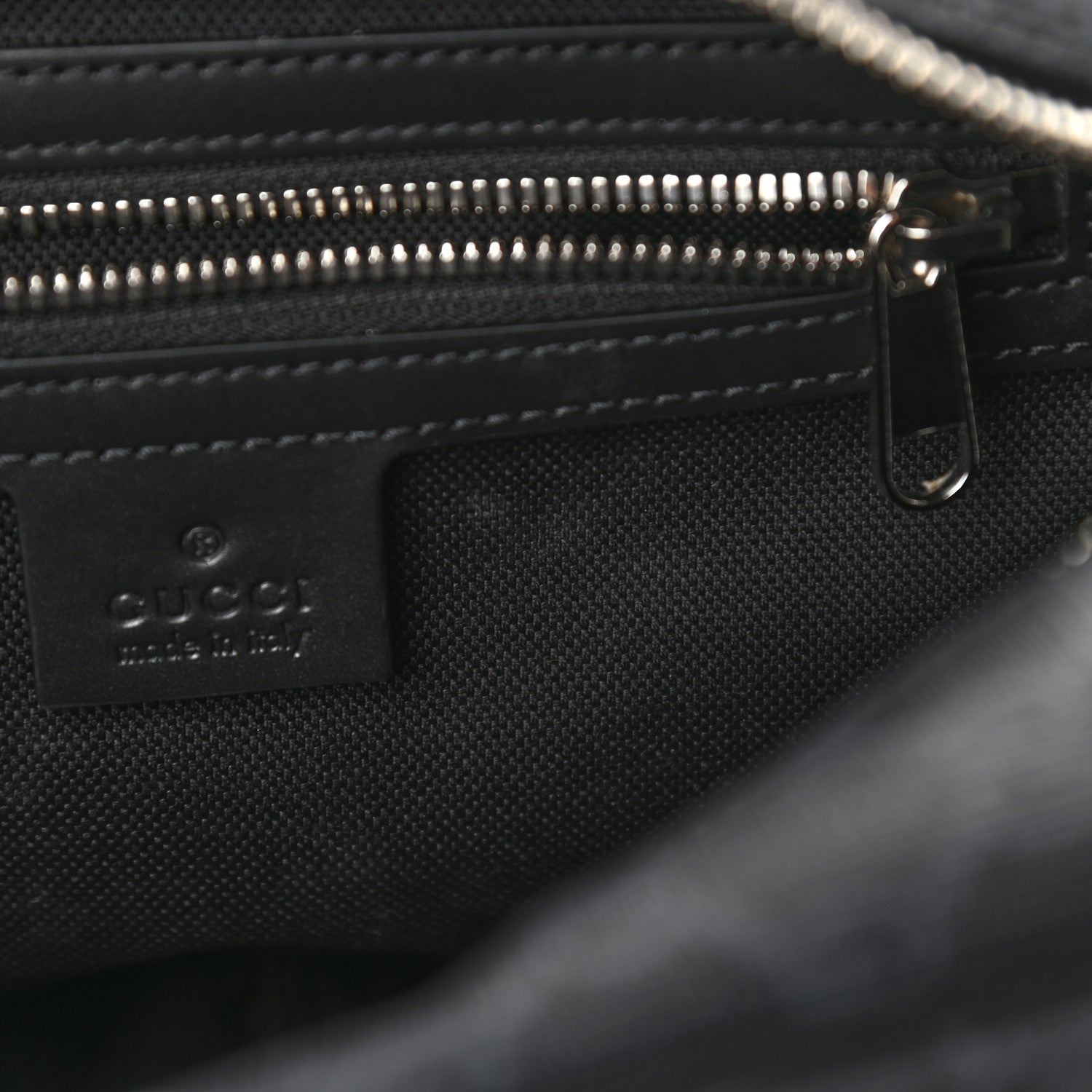Gucci GG Supreme Monogram Selleria Calfskin Square Messenger Bag Black 11 of 14