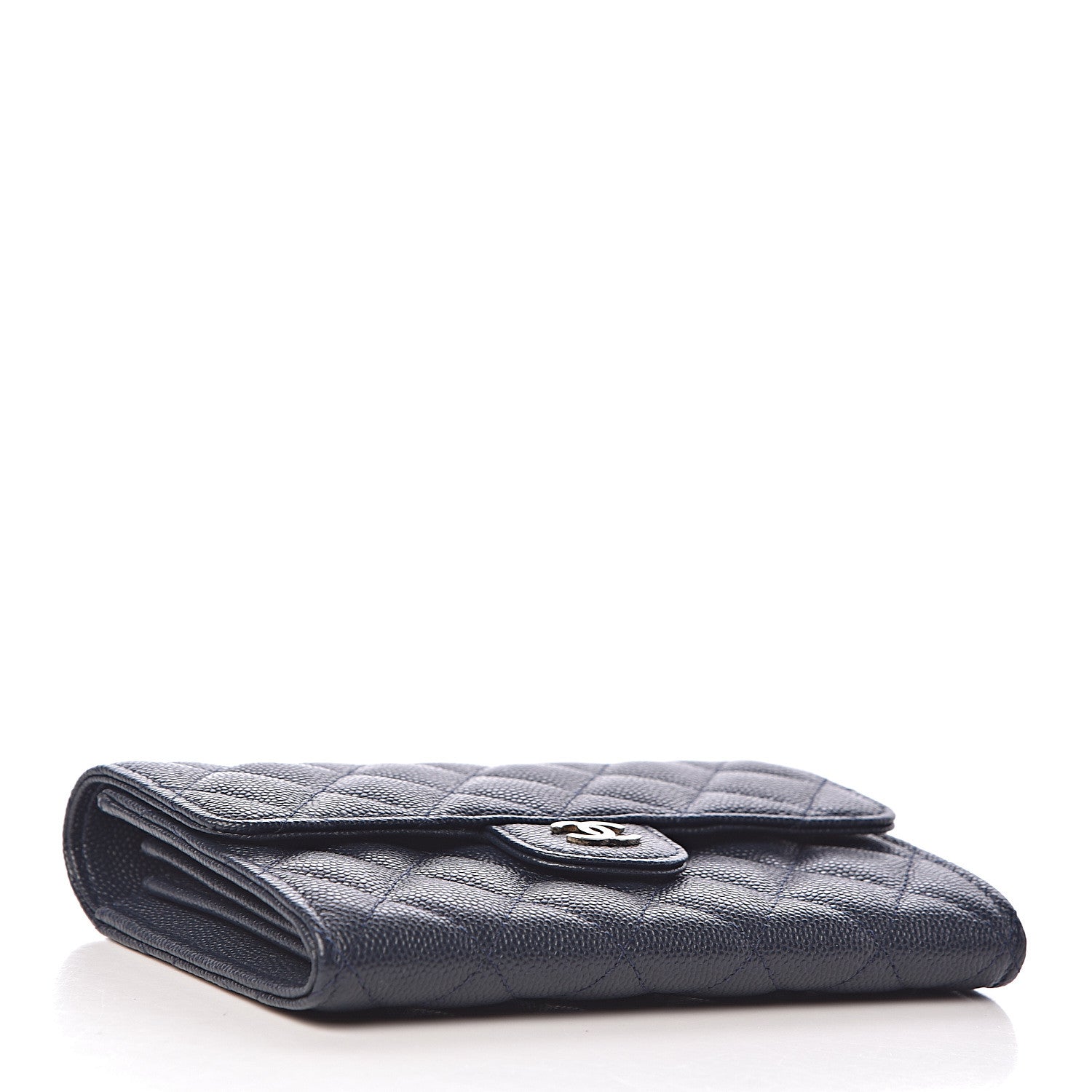 Chanel Caviar Quilted Medium Flap Wallet Navy 4 of 9