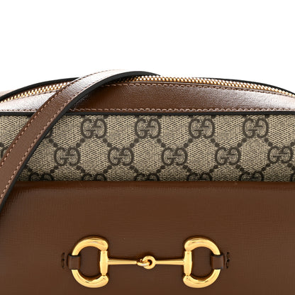 Gucci GG Supreme Monogram Small Horsebit 1955 Shoulder Bag Beige Brown Sugar 7 of 12