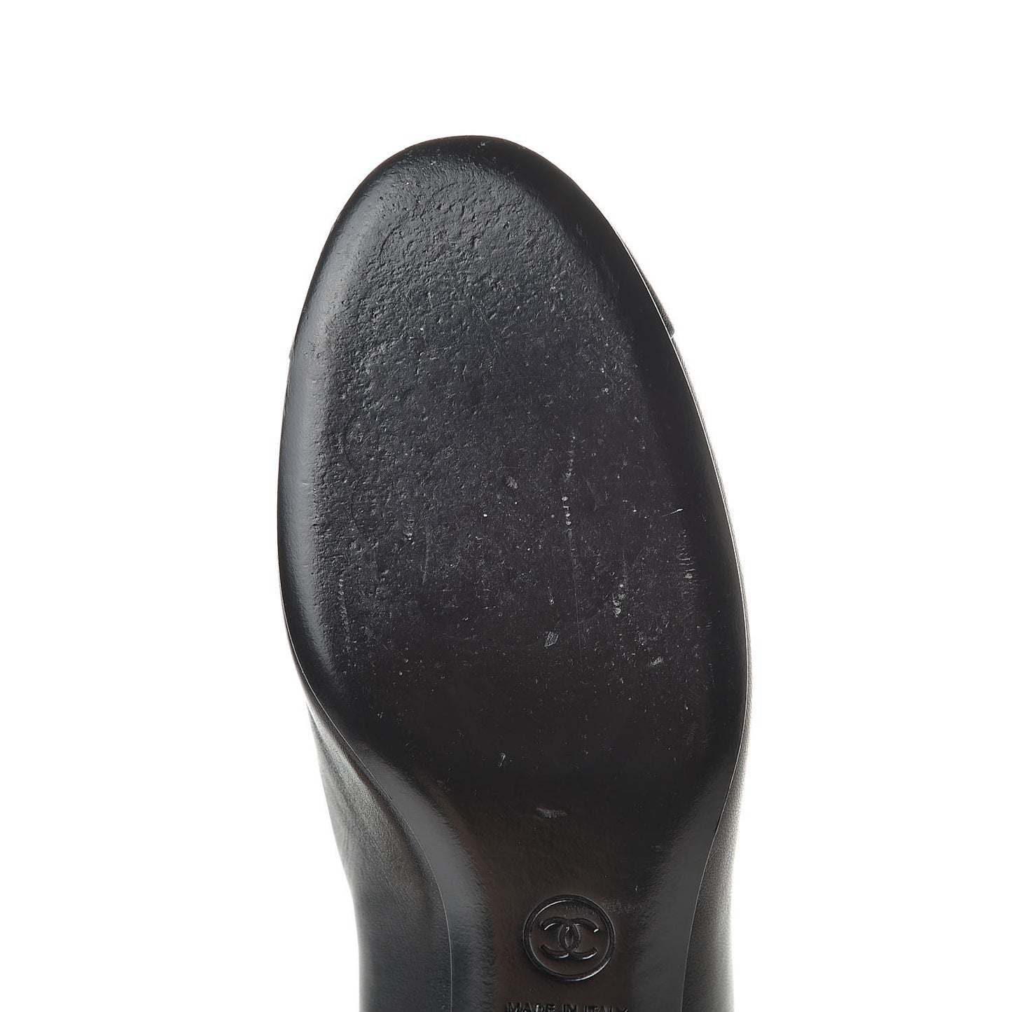 Lambskin Pearl CC Cap Toe Pump 36.5 Black