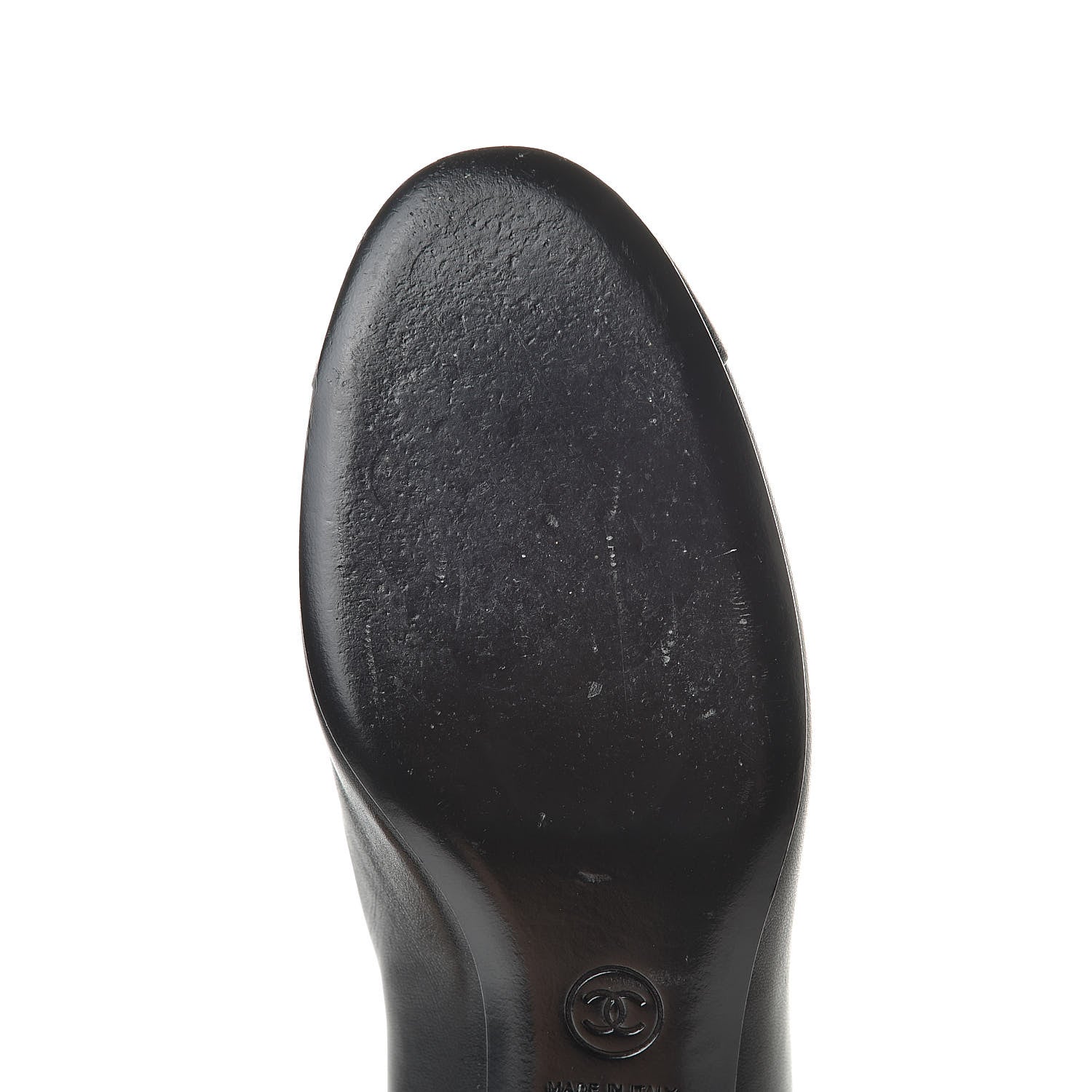 Chanel Lambskin Pearl CC Cap Toe Pump 36.5 Black 9 of 12