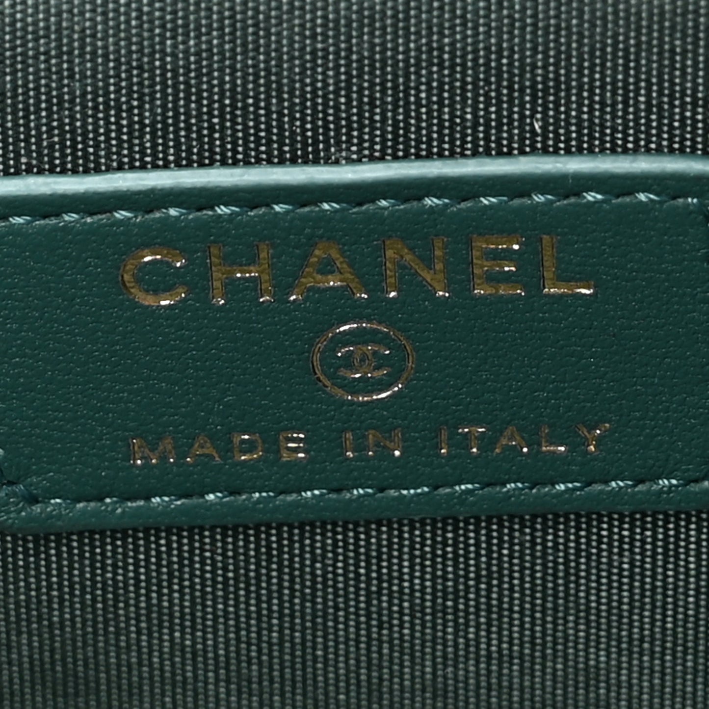 Lambskin Quilted Top Handle Mini Vanity Case With Chain Green