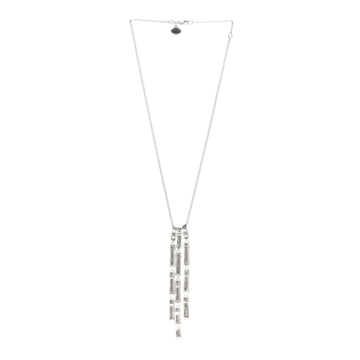 John Hardy Sterling Silver Bamboo Drop Necklace 3 of 4