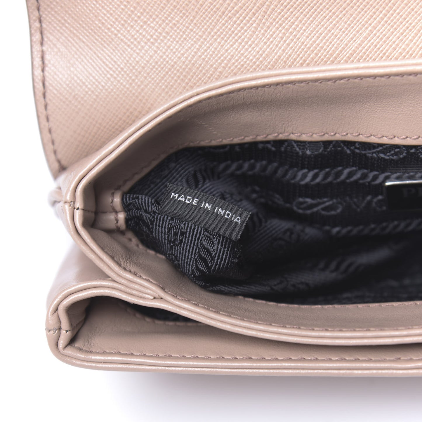 Saffiano Soft Calfskin Chain Crossbody Bag Cipria