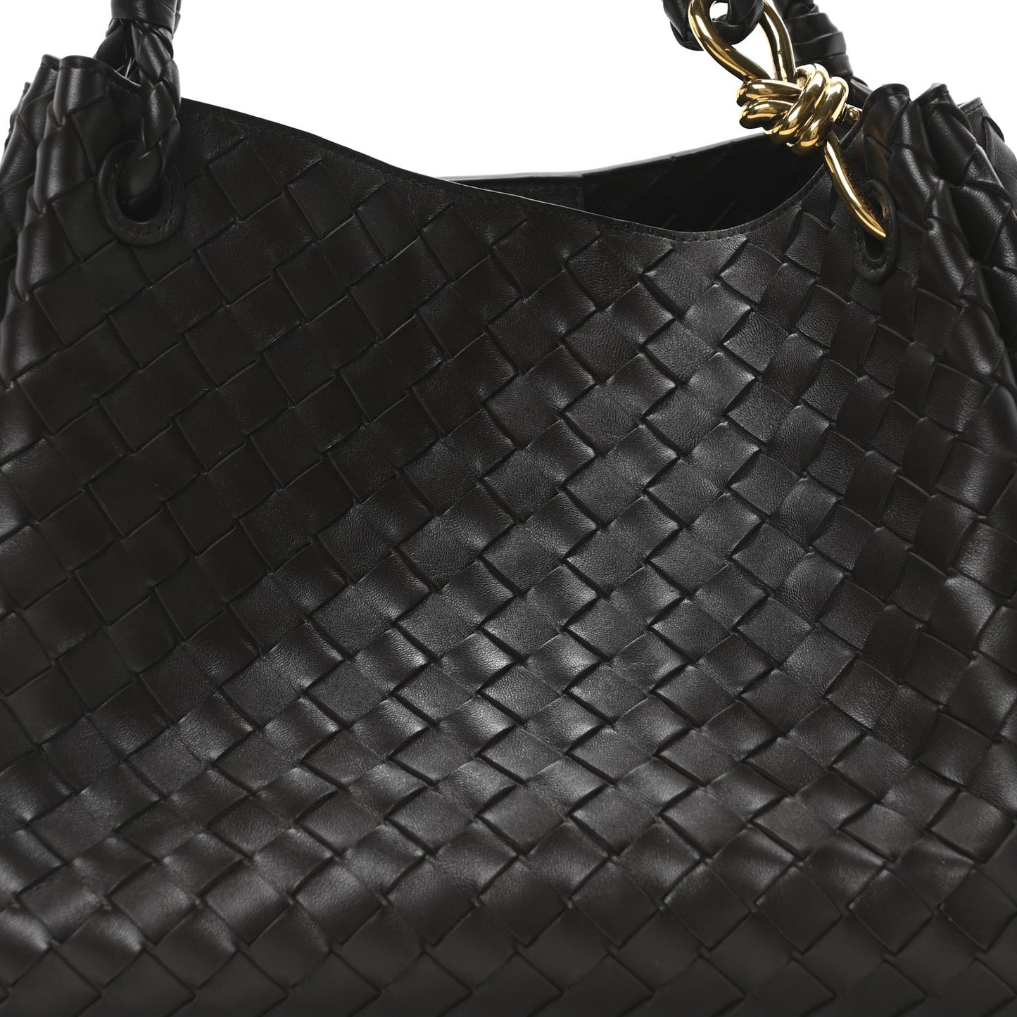 Nappa Intrecciato Large Andiamo Parachute Shoulder Bag Fondant