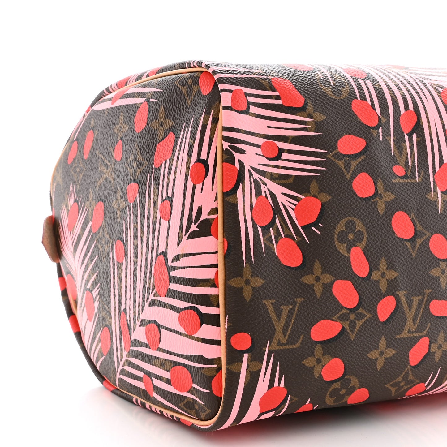 Monogram Jungle Dots Speedy 30 Sugar Pink Poppy