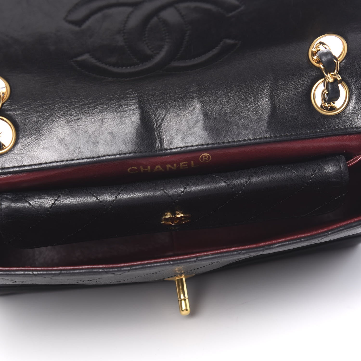 Chanel Lambskin Quilted Medium Single Flap Black 4 of 15