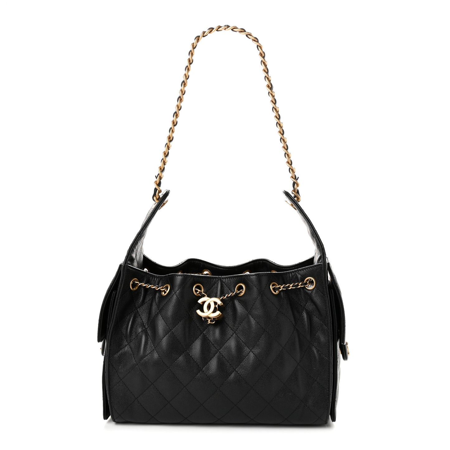 Caviar Quilted Small Chanel 25 Handbag Black