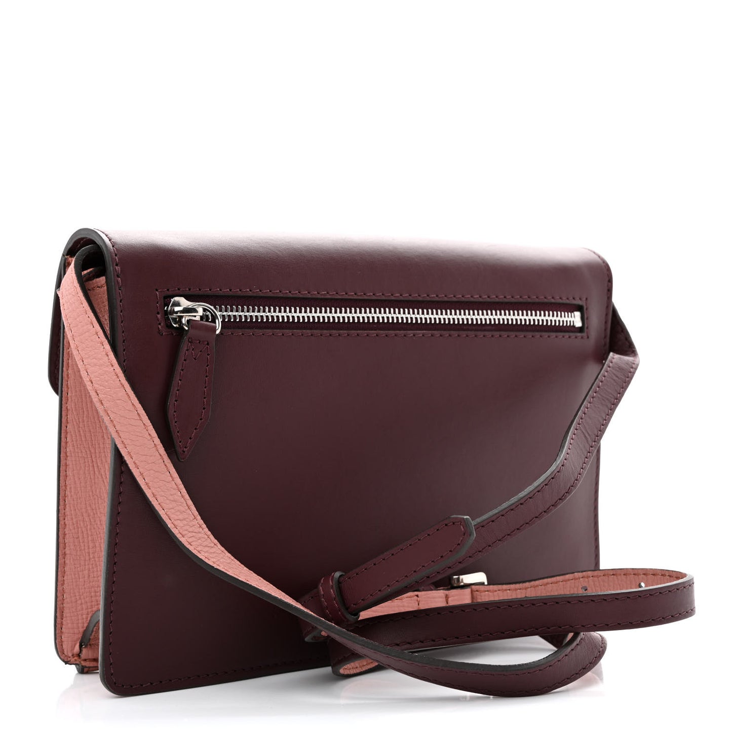 Derby Calfskin Bi-Color Small Macken Crossbody Bag Dusty Rose