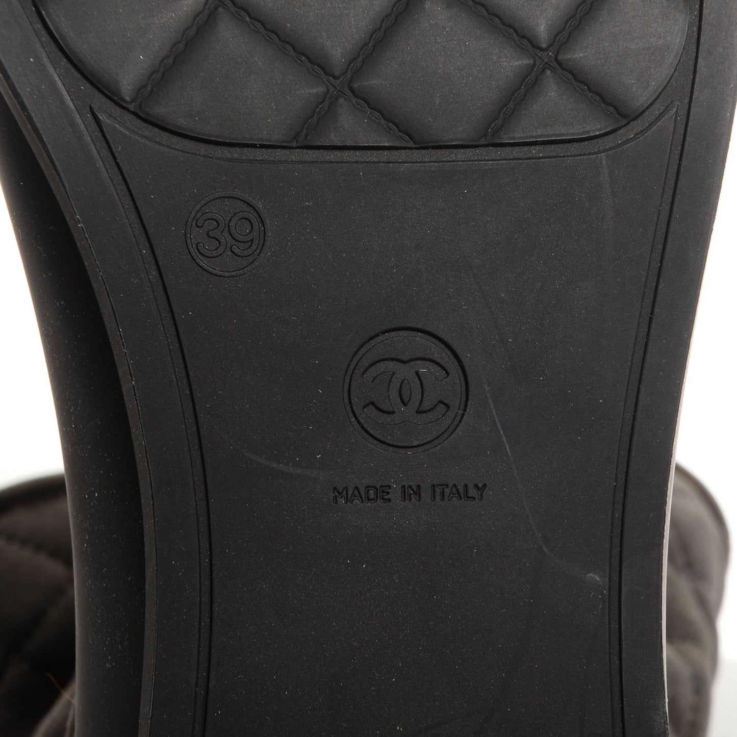 Quilted Shearling Boots 39 Black Brown