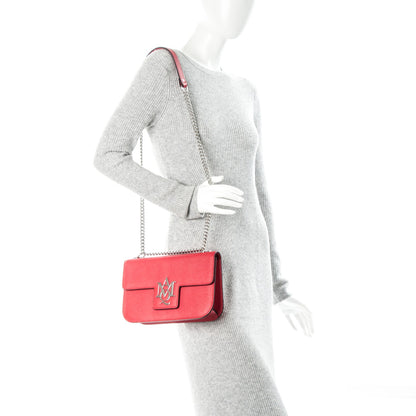 Alexander McQueen Grained Calfskin Medium Insignia Flap China Red 2 of 7
