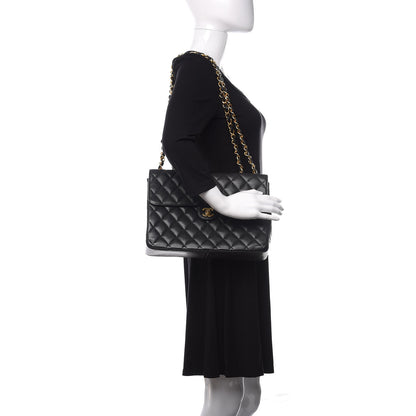 Chanel Caviar Jumbo Single Flap Black 2 of 14