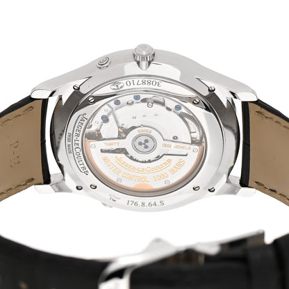 Jaeger-LeCoultre Stainless Steel Alligator 39mm Master Ultra Thin Moon Automatic Watch Q136842 4 of 5