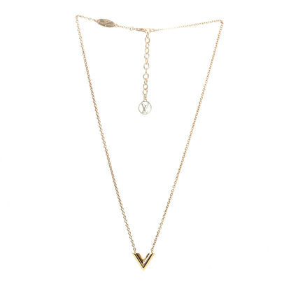Louis Vuitton Essential V Necklace Gold 3 of 5