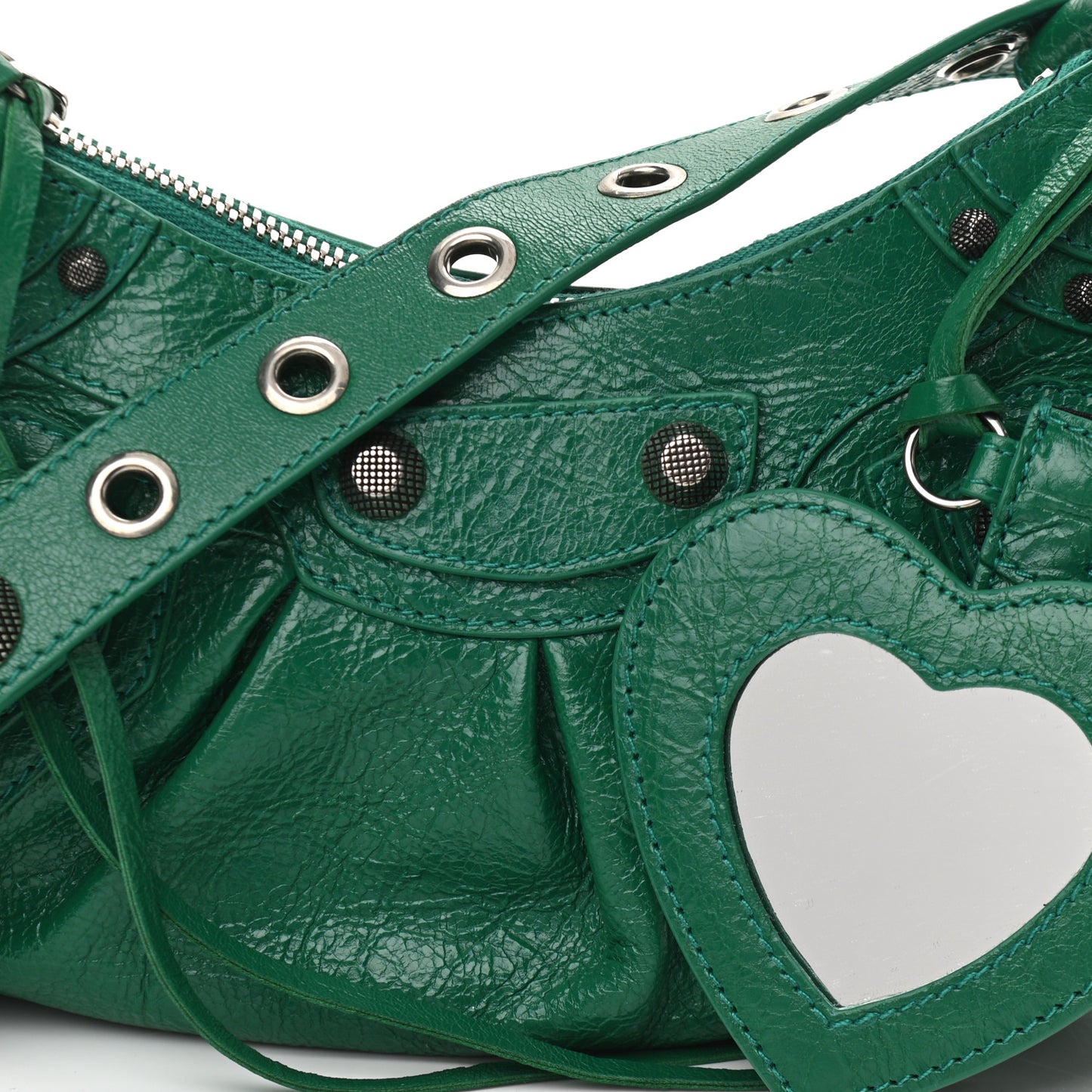 Agneau Arena XS Le Cagole Shoulder Bag Jade