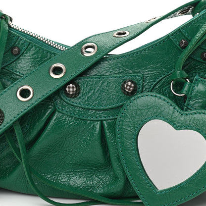 Balenciaga Agneau Arena XS Le Cagole Shoulder Bag Jade 7 of 9