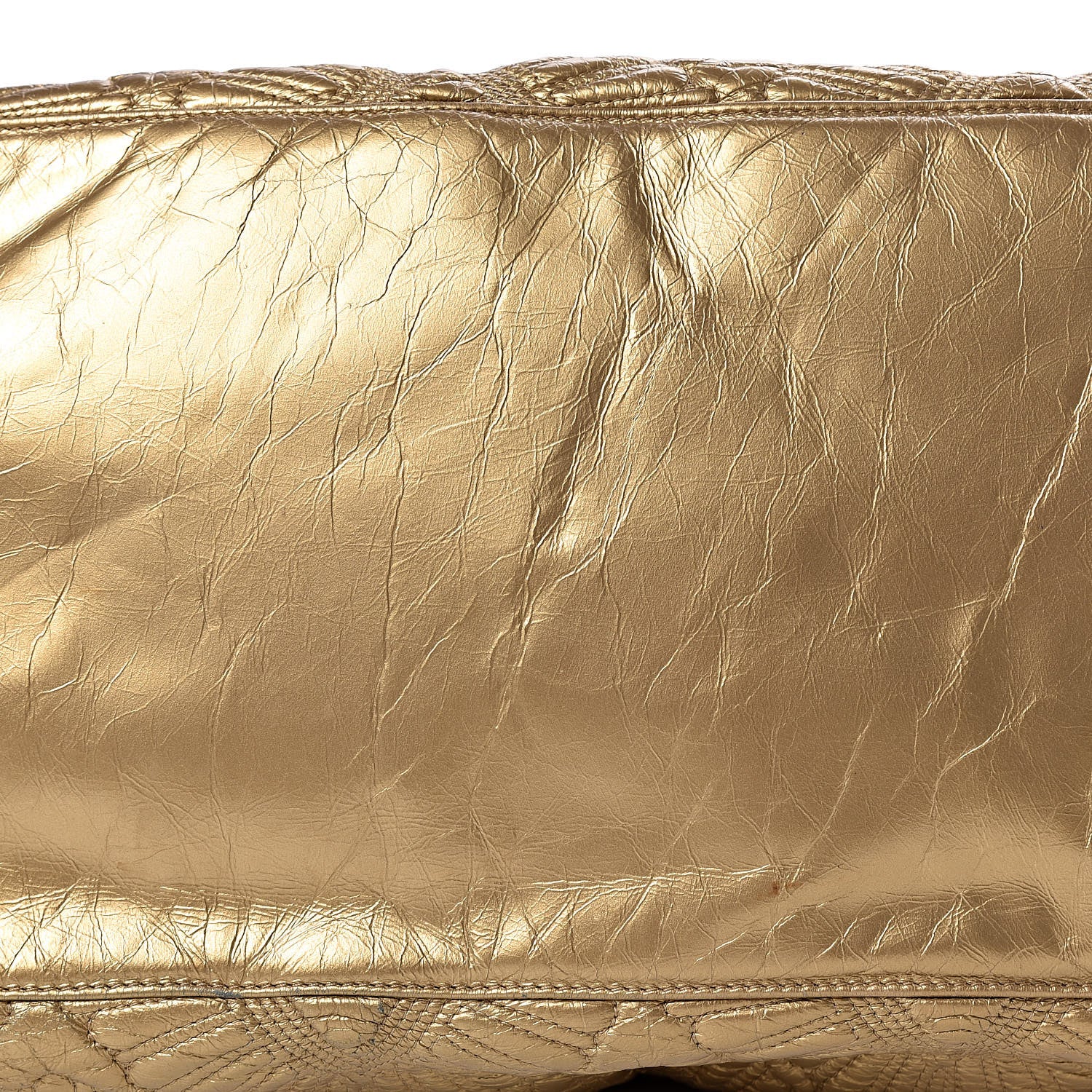 Chanel Calfskin Embroidered Ca D’Oro Tote Gold 13 of 14
