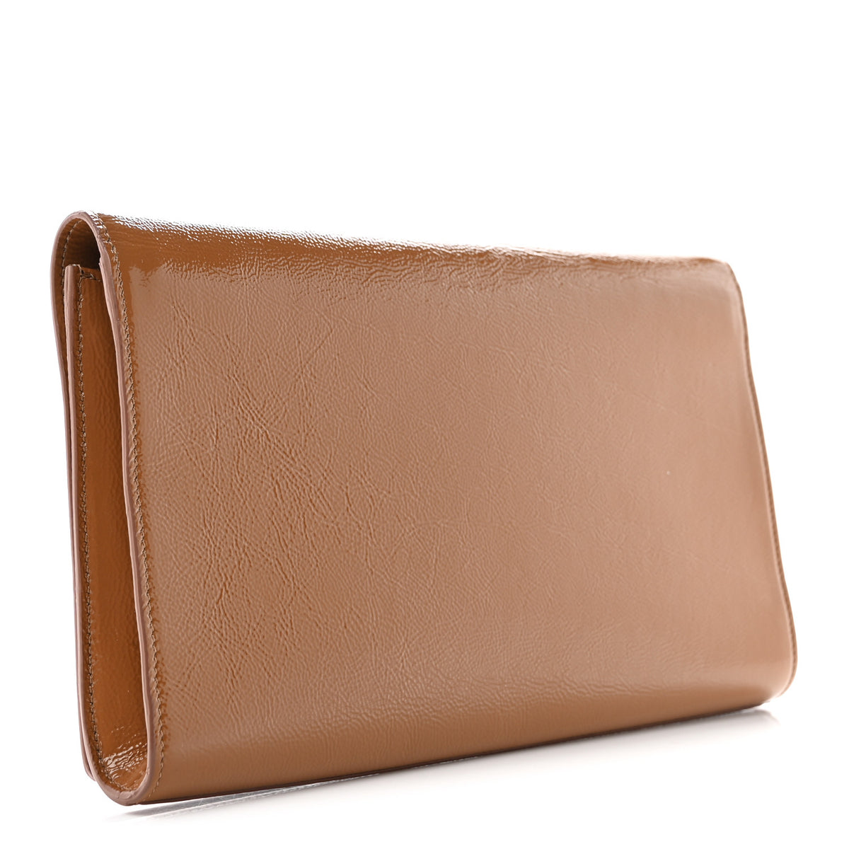 Saint Laurent Textured Patent Calfskin Monogram Large Belle De Jour Clutch Beige 3 of 7