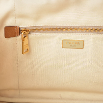Prada Canapa Stampata Tote Black Mimosa 8 of 15