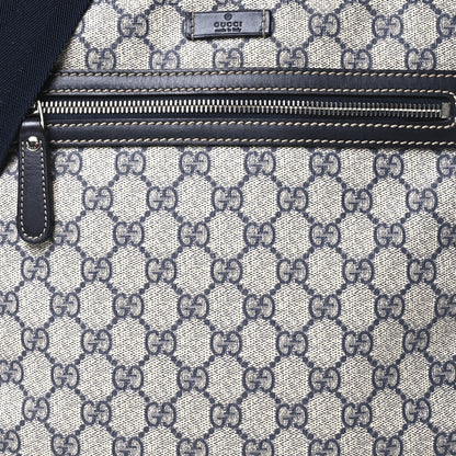 Gucci GG Plus Monogram Selleria Calfskin Medium Messenger Bag Beige Blue 8 of 11