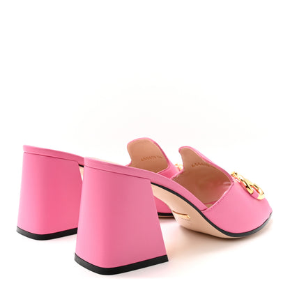 Gucci Nappa Horsebit 75mm Slide Sandals 38 Pink 5 of 10