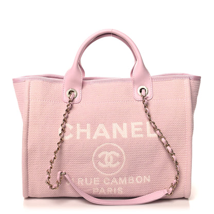 Chanel Mixed Fibers Small Deauville Tote Pink 1 of 12