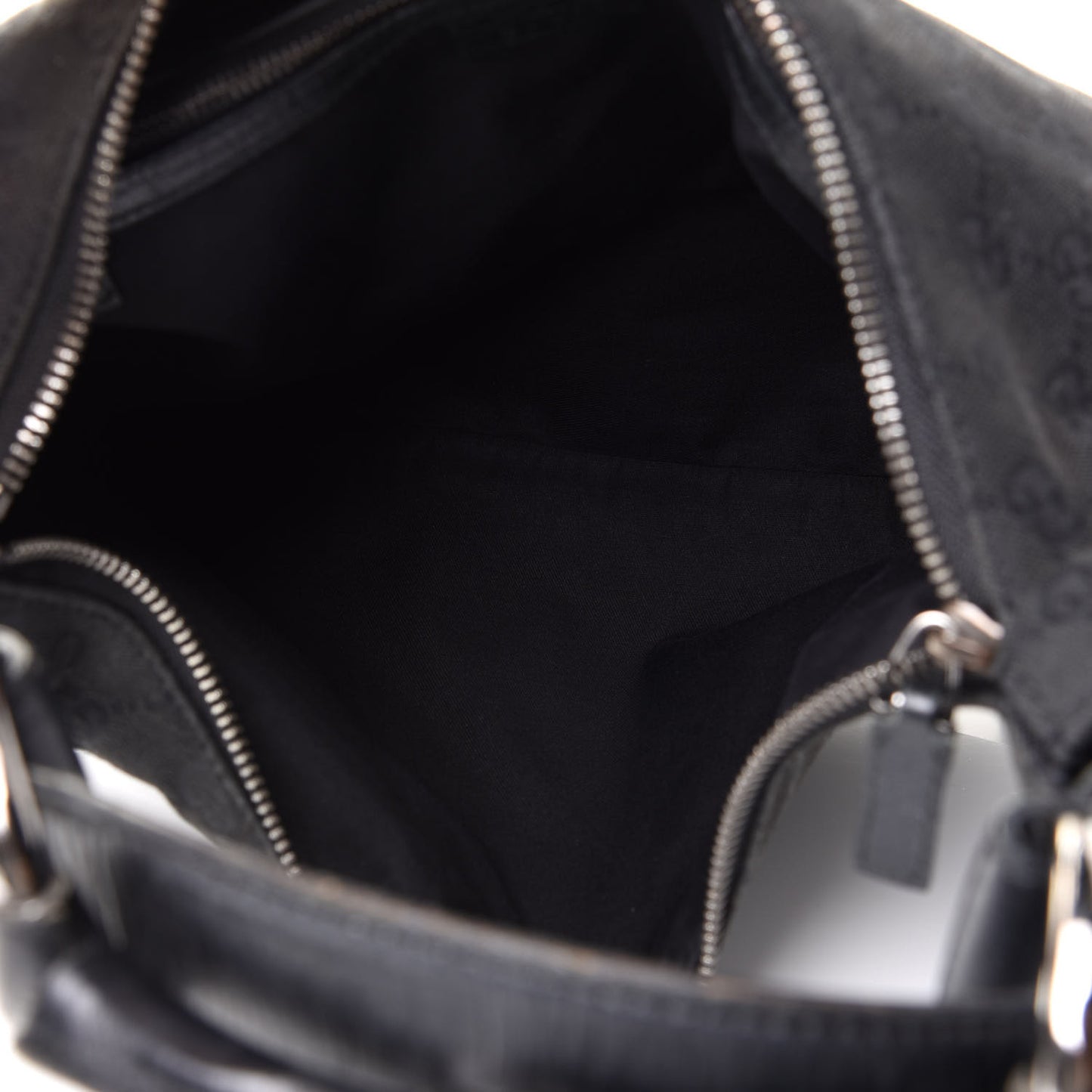 Monogram Medium Horsebit Chain Hobo Black