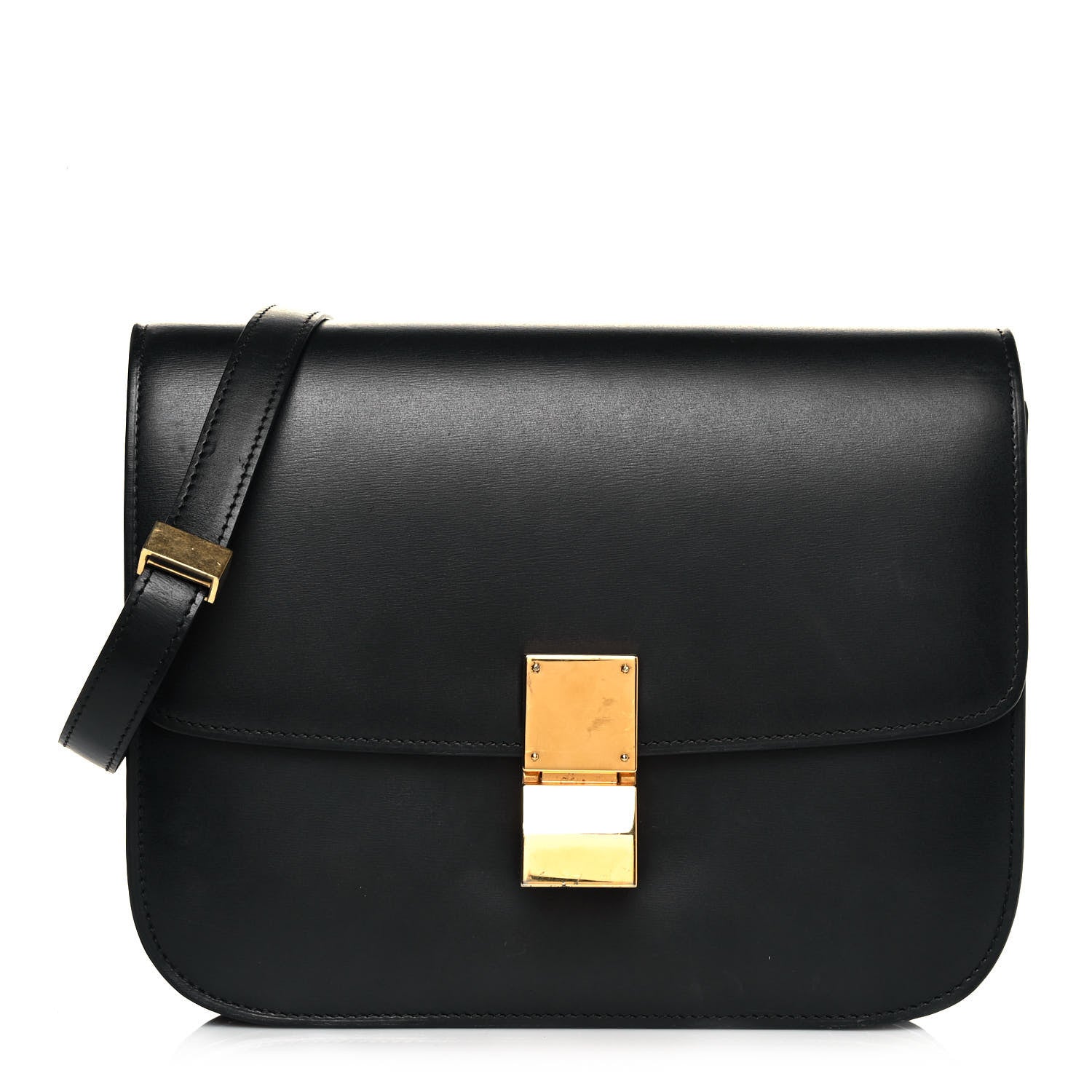 Celine Box Calfskin Medium Classic Box Flap Bag Black 1 of 12
