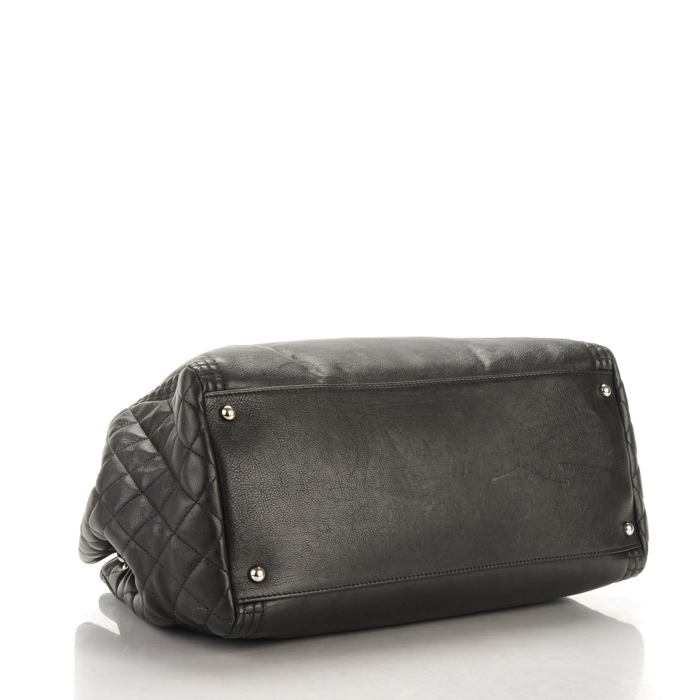 Calfskin Coco Bengal Open Accordion Tote Black