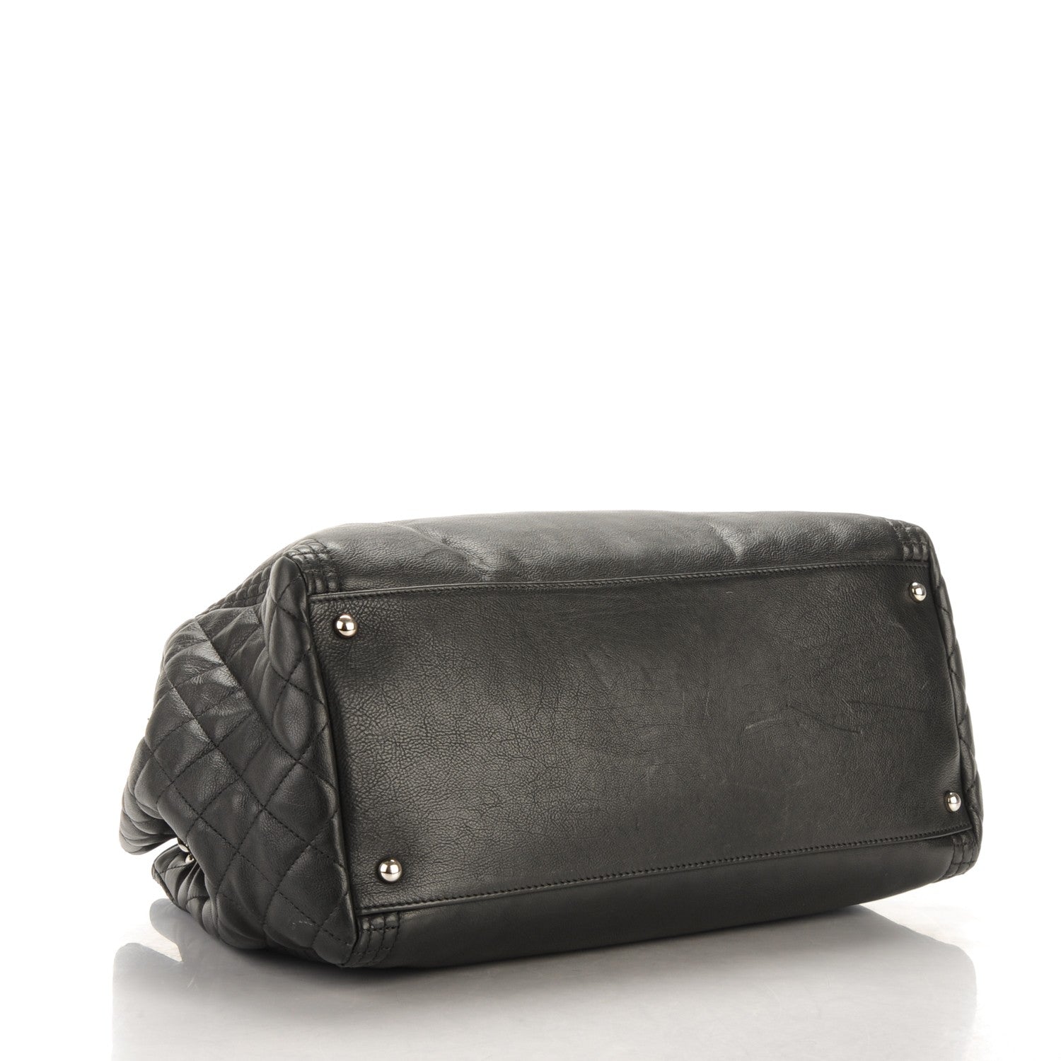 Chanel Calfskin Coco Bengal Open Accordion Tote Black 4 of 7