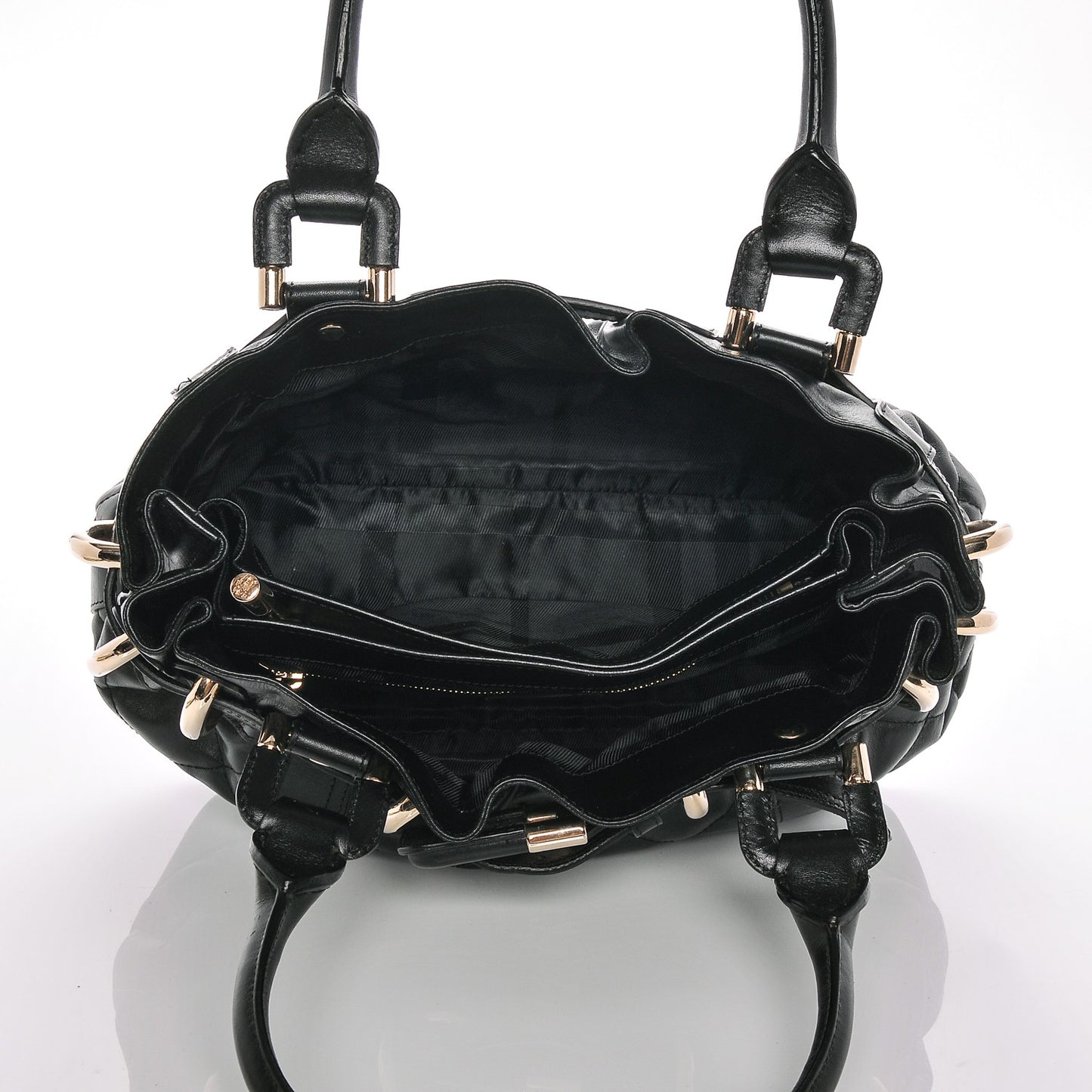 Calfskin Quilted Baby Beaton Black