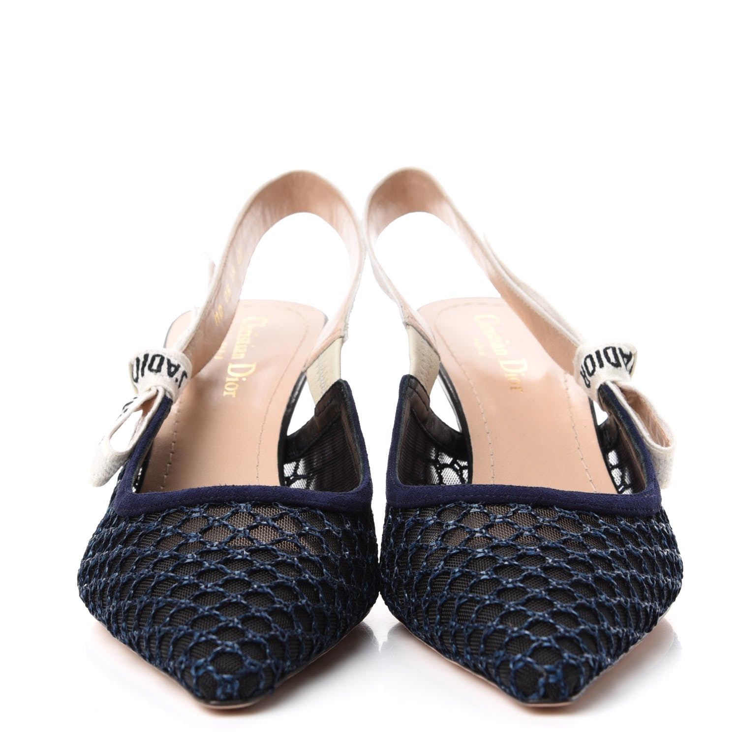 Christian Dior Resille Lambskin Ribbon J'Adior Slingback 65mm Pumps 40 Indigo Blue 2 of 10