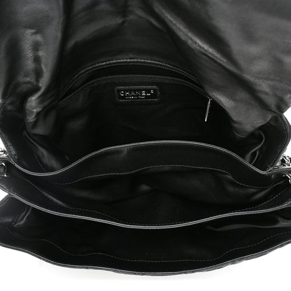 Chanel Lambskin Quilted Chanel 3 Accordion Flap Bag Black 5 of 10