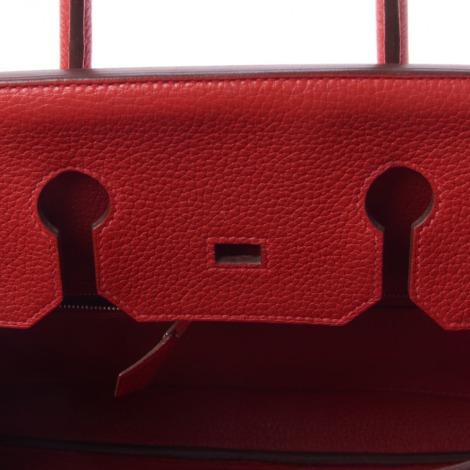 Hermes Taurillon Clemence Birkin 30 Rouge Casaque 19 of 30