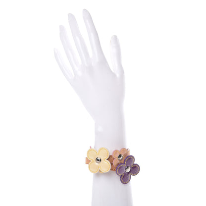 Louis Vuitton Patent Fleur Double Wrap Bracelet 2 of 5
