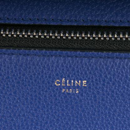 Celine Drummed Calfskin Small Edge Shoulder Bag Indigo 10 of 10