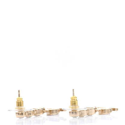 Chanel Crystal CC Drop Earrings Gold 3 of 5