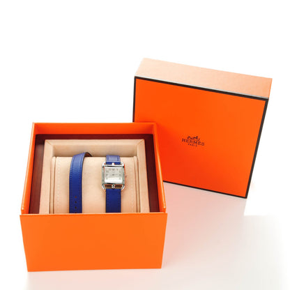 Hermes Stainless Steel Swift 23mm Cape Cod Double Tour Quartz Watch Bleu Electrique 5 of 10