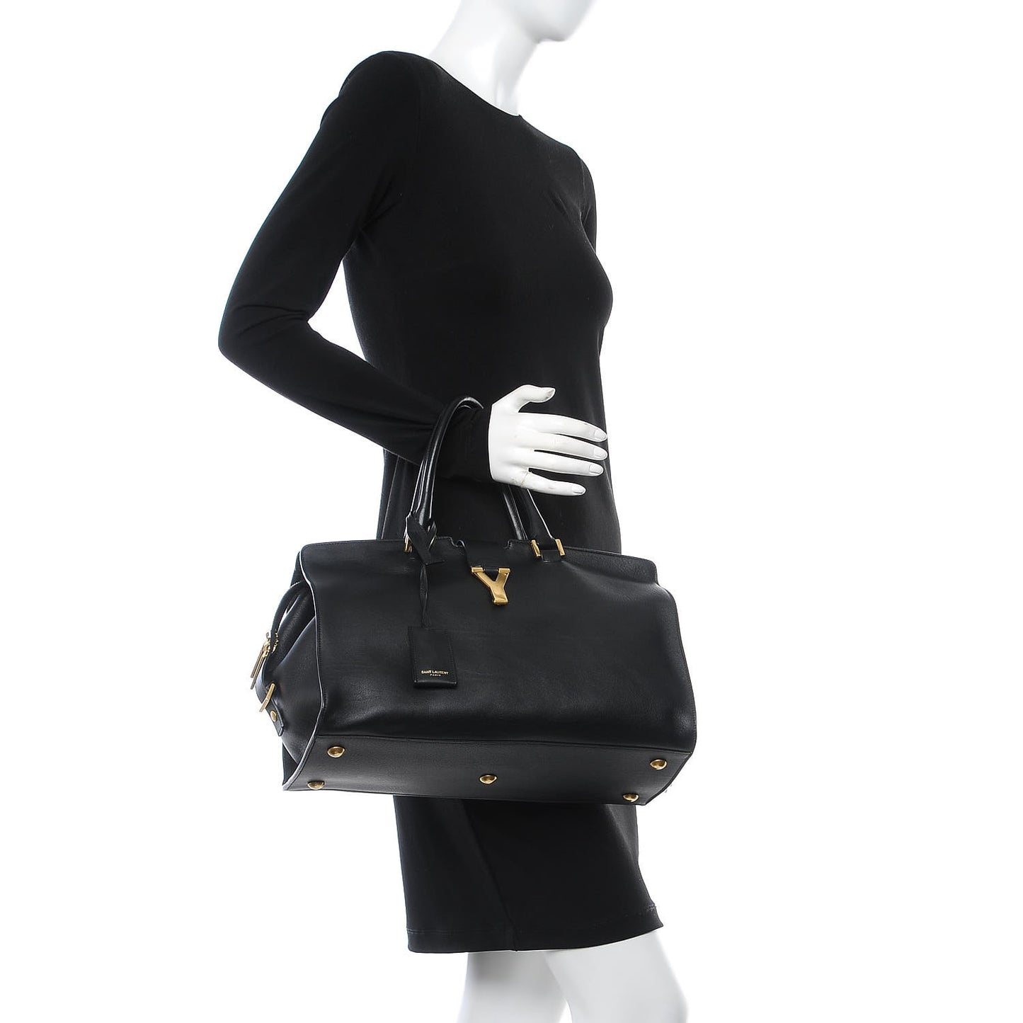 Calfskin Medium Classic Y Cabas Black